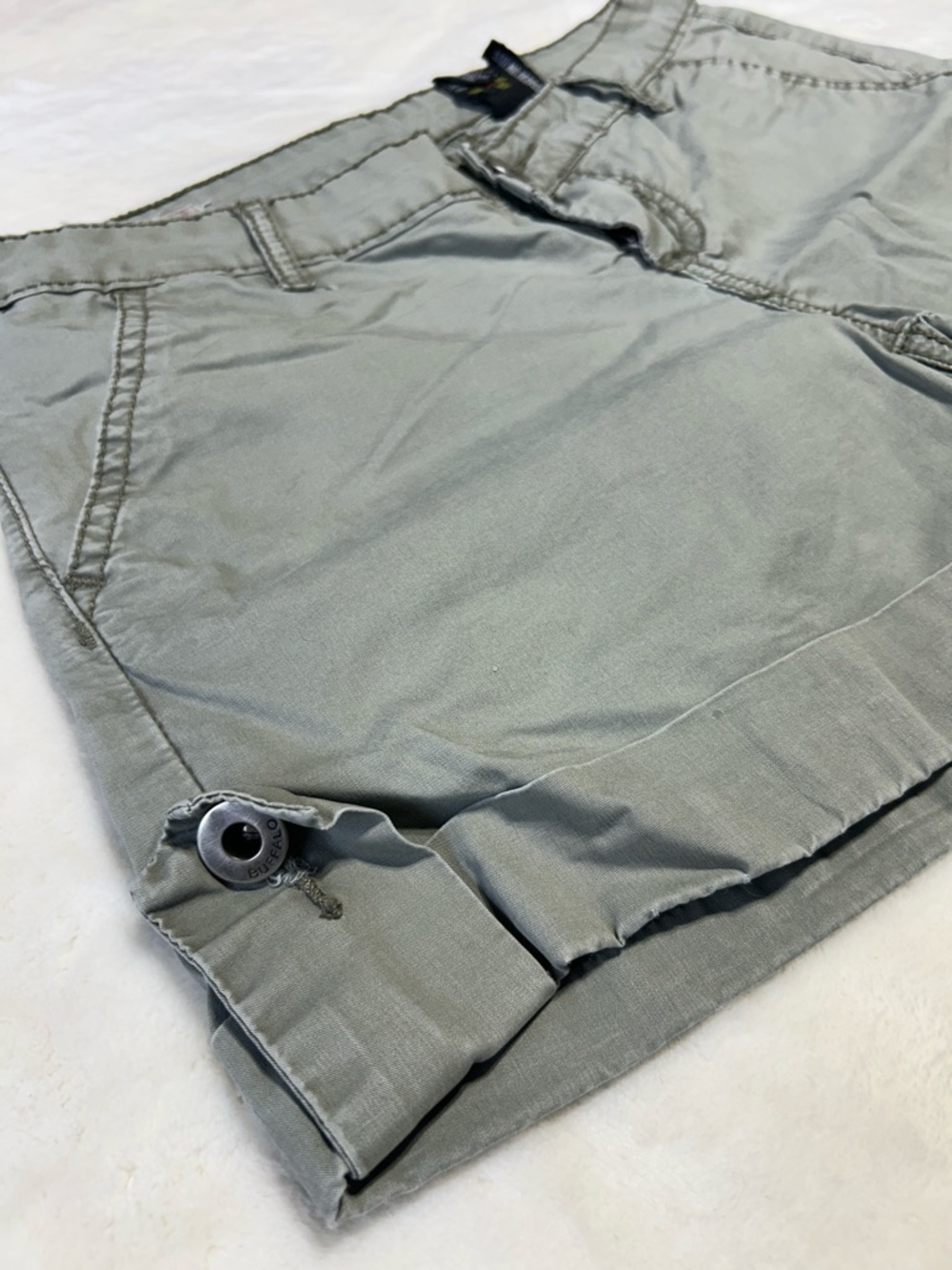 Casual Women's Buffalo Olive Green Utility Shorts - Picture 2 of 5